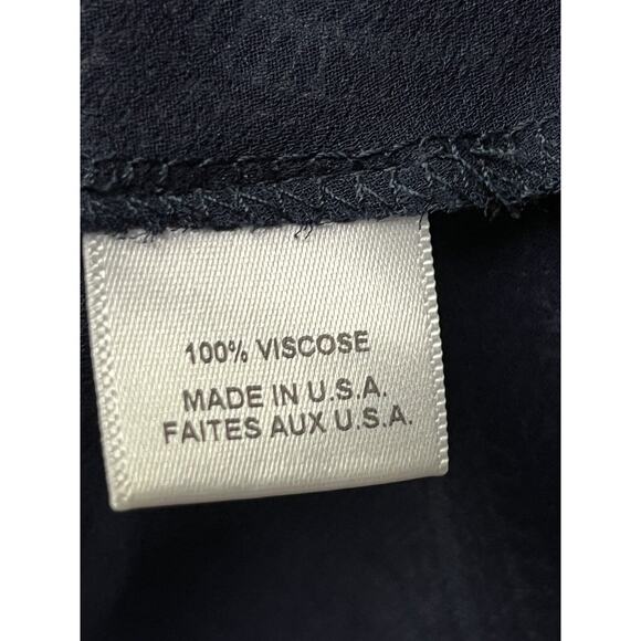 Misa Los Angeles Genette Dress Womens small Black V-Neck Short Ruffle Geo - Picture 8 of 8